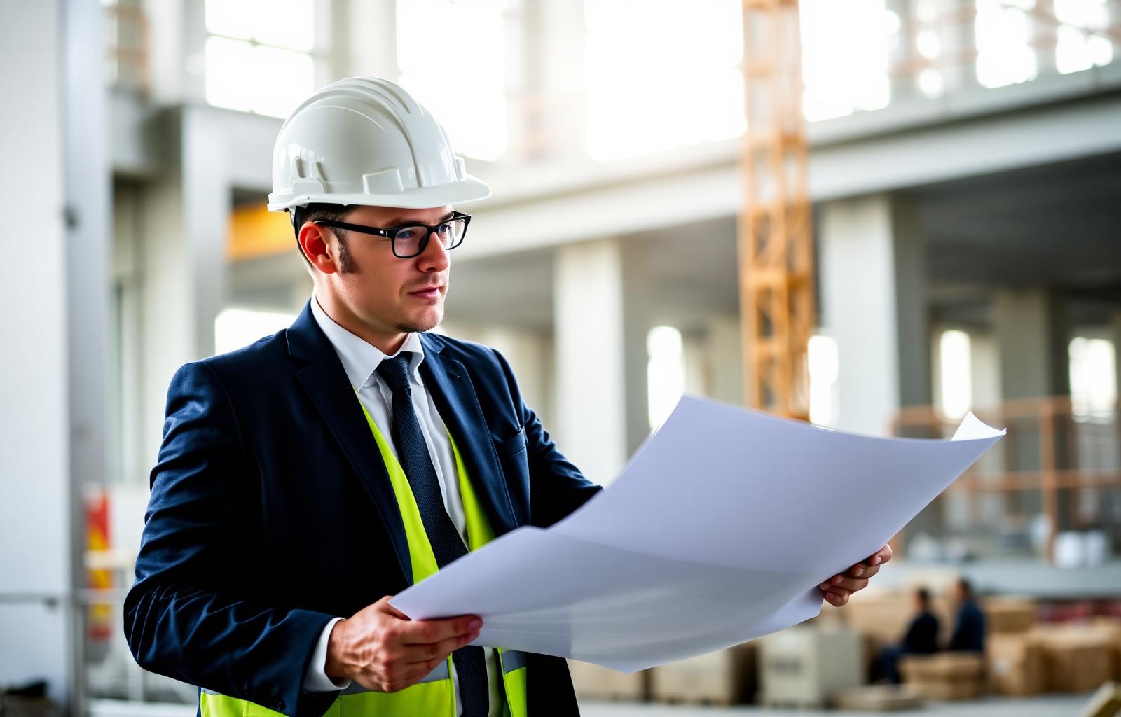 Consultant en sécurité au travail sur un chantier